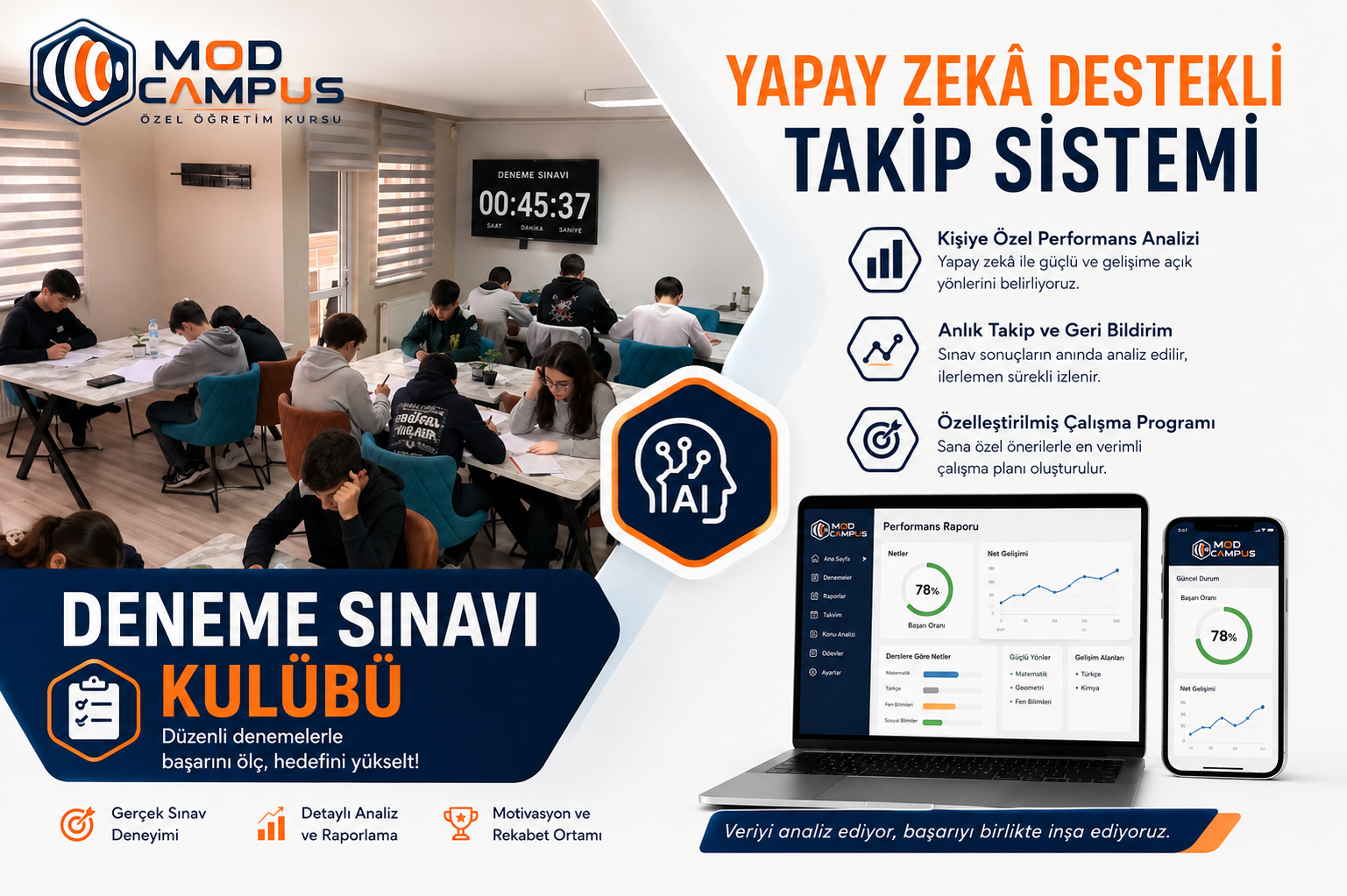Deneme Sınavı Kulübü & Yapay Zekâ Destekli Takip Sistemi